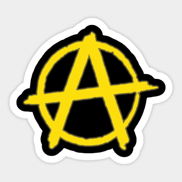 Anarchy (Yellow) Sticker by The Libertarian Frontier 